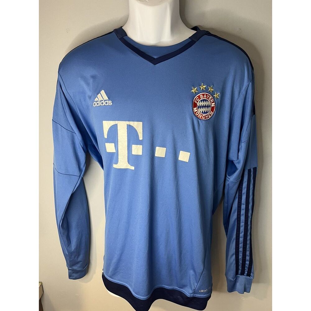 Adidas Authentic Bayern Munich Ralinovski #1 Long Sleeve Jersey Men’s Large Rare